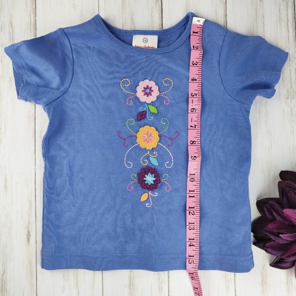 Hanna Andersson girls felt flower t-shirt 110 c7 - Picture 5 of 8